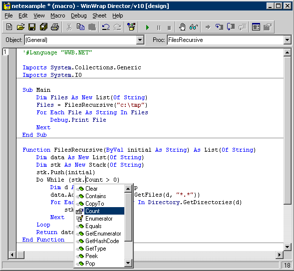 WWB.NET Scripting Language