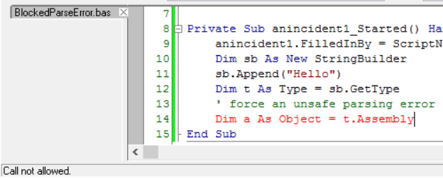 Unsafe Parse Error